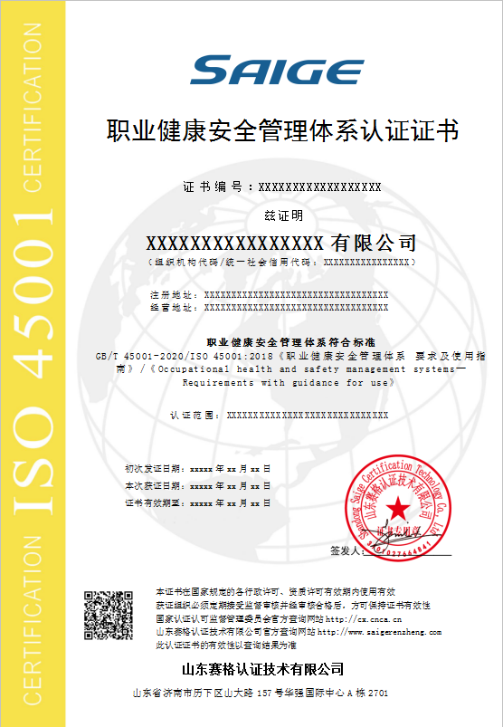 职业健康安全管理体系